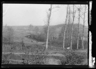Blick vom Steilhang gegen Bray (Dep. Aisne, Frankreich)