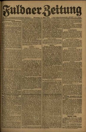 Ausgabe vom Dienstag, den 06. Mai 1919.