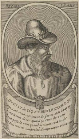 Bildnis von Lovys IV., König von Frankreich
