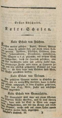 Erster Abschnitt. Kalte Schalen