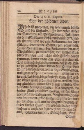 Das XXIII. Capitel. Von der göldenen Ader