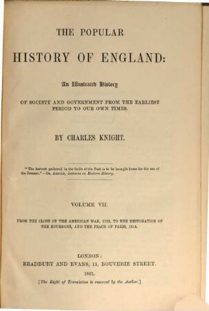 The popular history of England: an illustrated history of society and government from the earliest period to our own time, 7