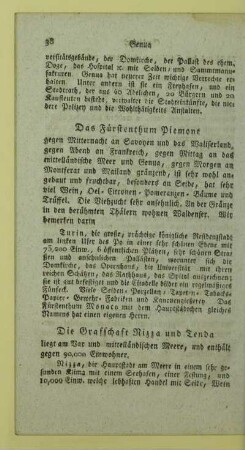 Das Fürstenthum Piemont