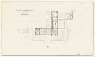 Siedlung für Kriegsbeschädigte Schinkelwettbewerb 1945: Gaststätte. Grundriss EG 1:200