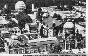 Dresden-Altstadt. Ausstellungsgelände. Luftbild-Schrägaufnahme von Norden