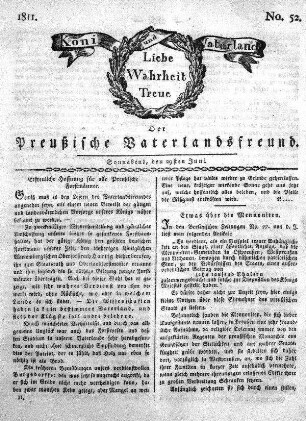 No. 52., vom 29sten Juni