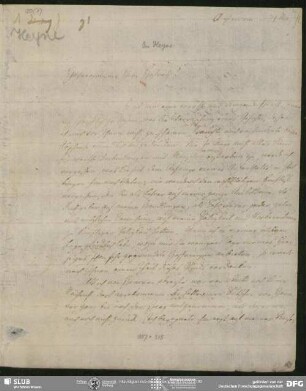 Eigenh. Brief von August Wilhelm von Schlegel an Christian Gottlob Heyne, Amsterdam, 21.05.1791