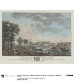Ansicht der Stadt und des Hafens von Bayonne. Nr. 12