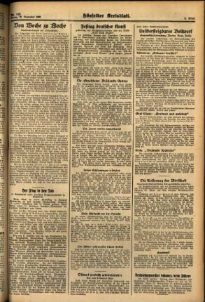 Zweite Ausgabe vom Montag, den 28. November 1938.
