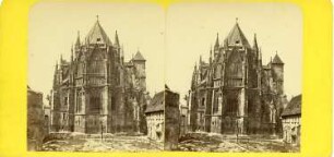 Regensburg. Dom St. Peter, Ostseite. Stereofoto (Albuminpapier auf Karton), um 1885/1890