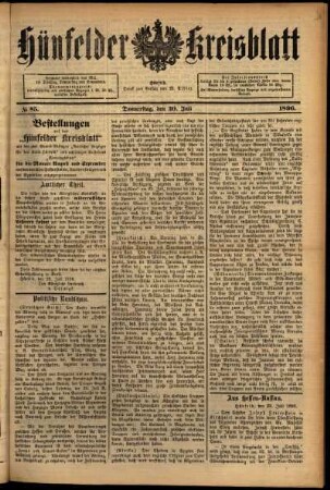 Ausgabe vom Donnerstag, den 30. Juli 1896.