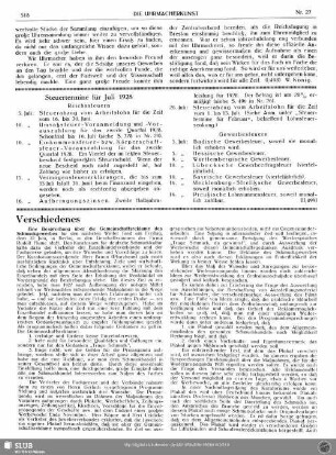 Steuertermine für Juli 1928