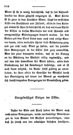 Unregelmäßiges Steigen der Ostsee