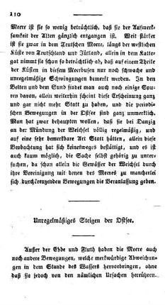 Unregelmäßiges Steigen der Ostsee