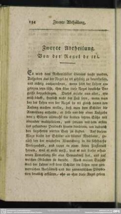 Zweyte Abtheilung. Von der Regel de tri