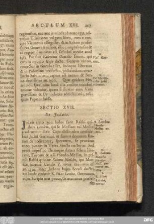 Sectio XVII. De Iudaeis.