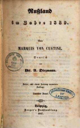 Rußland im Jahre 1839, 2