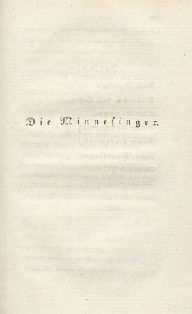 Die Minnesinger