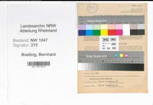 Entnazifizierung Bernhard Boelting , geb. 01.07.1899 (Postbeamter)
