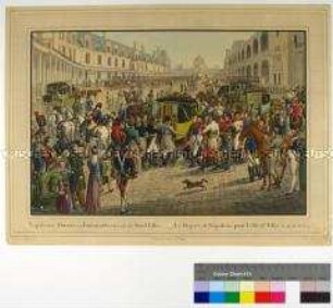 Abreise Napoleons von Fontainbleau nach der Insel Elba am 20. April 1814 (Folge unnumeriert)
