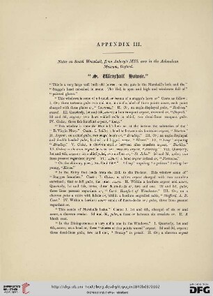 Appendix III