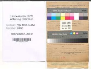 Entnazifizierung Josef Hohnemann , geb. 29.08.1888 (Polizeibeamter)