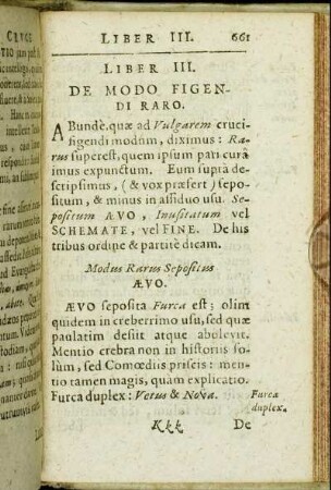 Liber III. De Modo Figendi Raro.