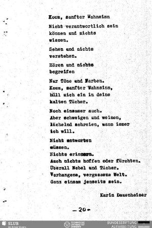 Komm, sanfter Wahnsinn