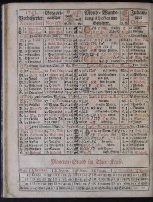 1743. Verbesserter November.