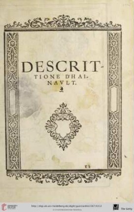 Descrittione d'Hainault