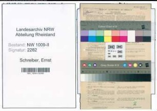 Entnazifizierung Ernst Schreiber , geb. 11.11.1906 (Installateur)