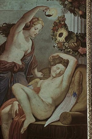 Psyche betrachtet den schlafenden Amor