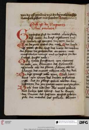 Dt. Übersetzung der Mariensequenz ,Ave praeclara maris stella‘