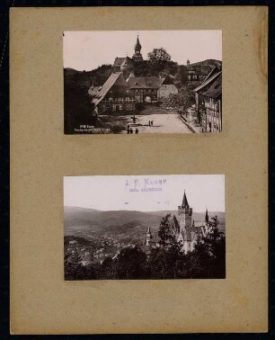 Frankenberger Kirche, Goslar, Schloss Wernigerode, Wernigerode: Blick auf Torhaus und Kirche, Blick auf Schloss und den Ort