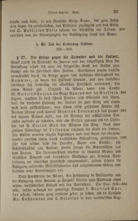 b. Die Zeit der Eroberung Italiens. 366 - 266