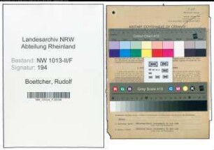 Entnazifizierung Rudolf Boettcher , geb. 18.12.1899 (Bankrat)