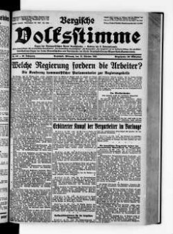 Bergische Volksstimme. 1917-1932