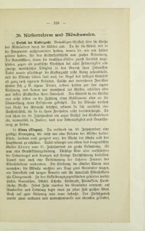 20. Klosterreform und Mönchswesen
