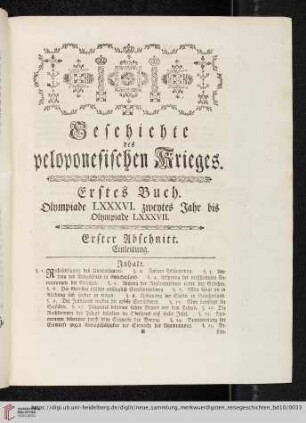 Geschichte des peloponesischen Krieges