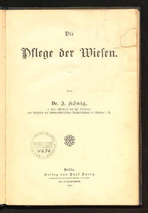 Die Pflege der Wiesen