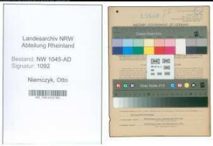Entnazifizierung Otto Niemczyk , geb. 14.09.1907 (Angestellter)