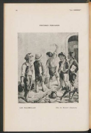 Los palomillas - [Óleo] : Óleo de Manuel Alzamora. - Pintores peruanos.