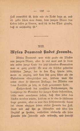XIII. Myles Desmond findet Freunde