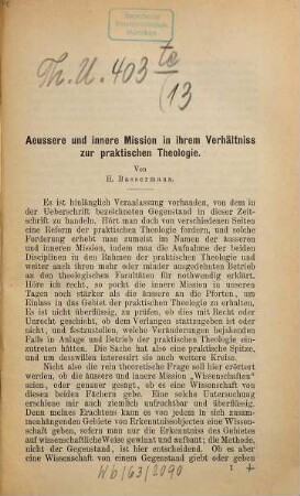 Zeitschrift für praktische Theologie. 13. 1891