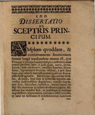 Diss. acad. de sceptris principum