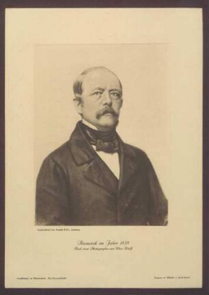 Otto von Bismarck im Jahre 1859