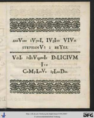 Applausus In Diem Onomasticam.