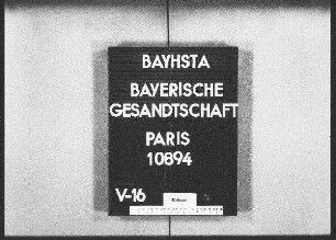 Bezold, Karl, Dr., Privatdozent an der Universität München, Entleihung von arabischen und äthiopischen Handschriften aus der Nationalbibliothek in Paris