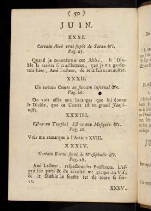 50-55, Juin, XXI-XXXVI; Juillet, XXXVII-XLII; Aoust, XLIII-XLVII
