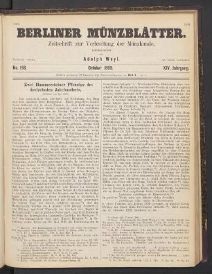 No. 158. October 1893